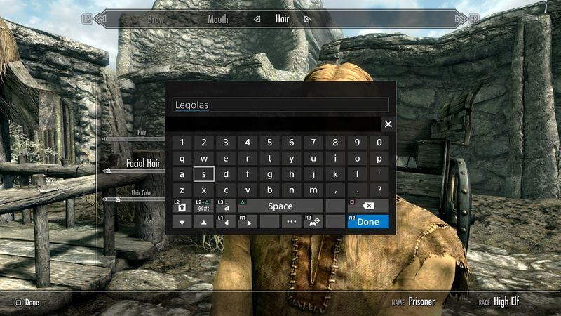 Creazione del personaggio di Skyrim