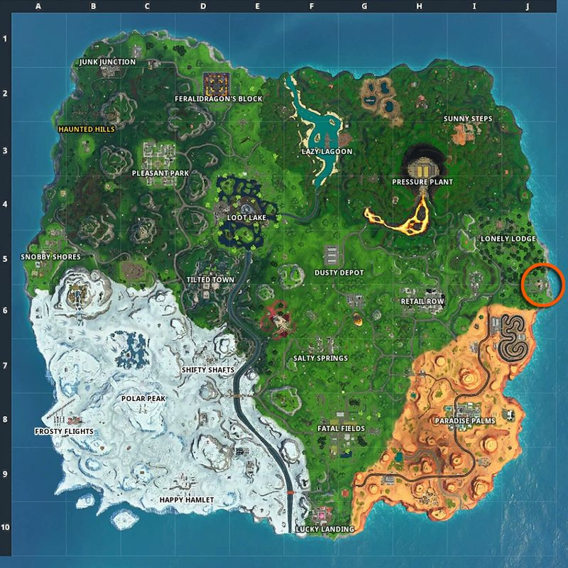 Fortnite Hero Mansion placering