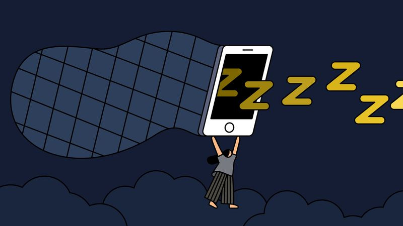 Konzeptionelle Illustration einer Frau, die z fängt