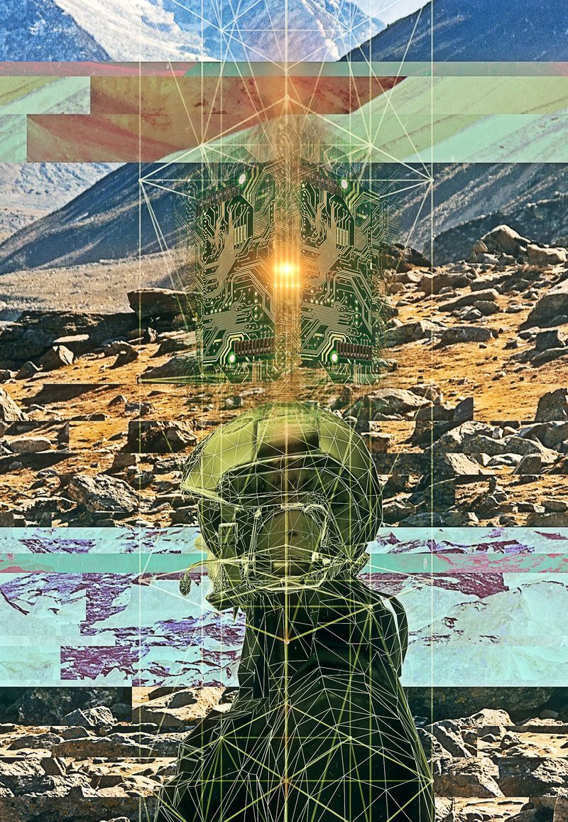 Illustration conceptuelle du personnel militaire et de la technologie