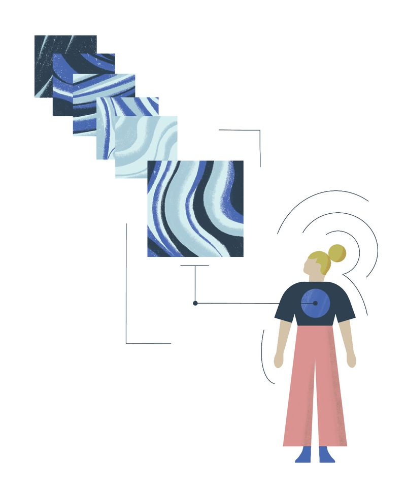Konzeptionelle Illustration von medizinischer Bildgebung und KI
