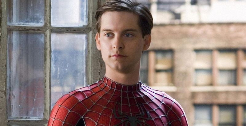 Toby Maguire nel ruolo di Spider-Man