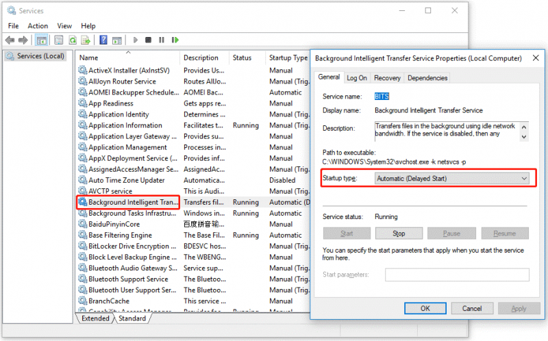 schakel Windows Update-services in