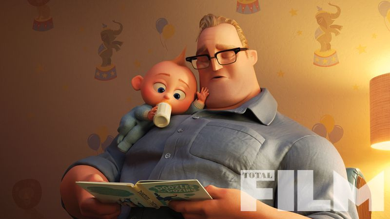 Bob blijft achter Jack-Jack in Incredibles 2