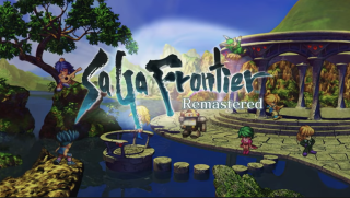 Een splash-pagina met de nieuwe look SaGa Frontier