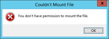   non hai il permesso di montare il file
