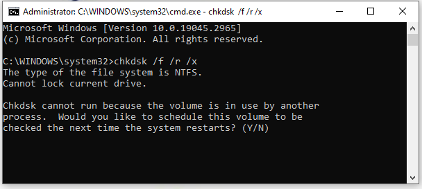   køre CHKDSK