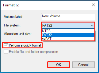 formater USB-drevet til FAT32