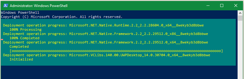 удалить приложение с помощью PowerShell