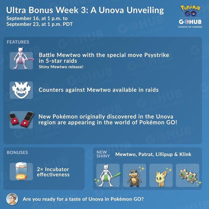 Pokemon Go Ultra Bonussen Week 3