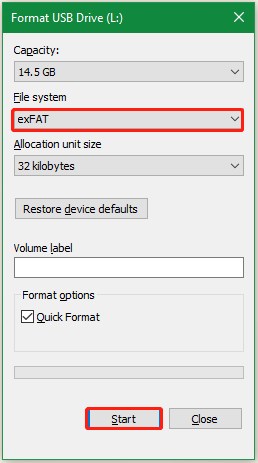 ฟอร์แมตไดรฟ์เป็น exFAT โดยใช้ File Explorer