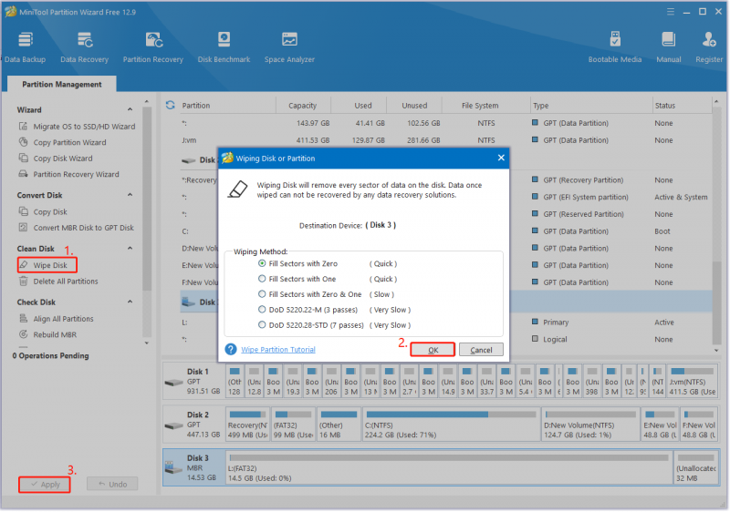 Pulisci USB usando la magia della partizione