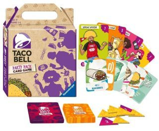 Een packshot om te bewijzen dat Taco Bell Party Pack Card Game inderdaad echt is