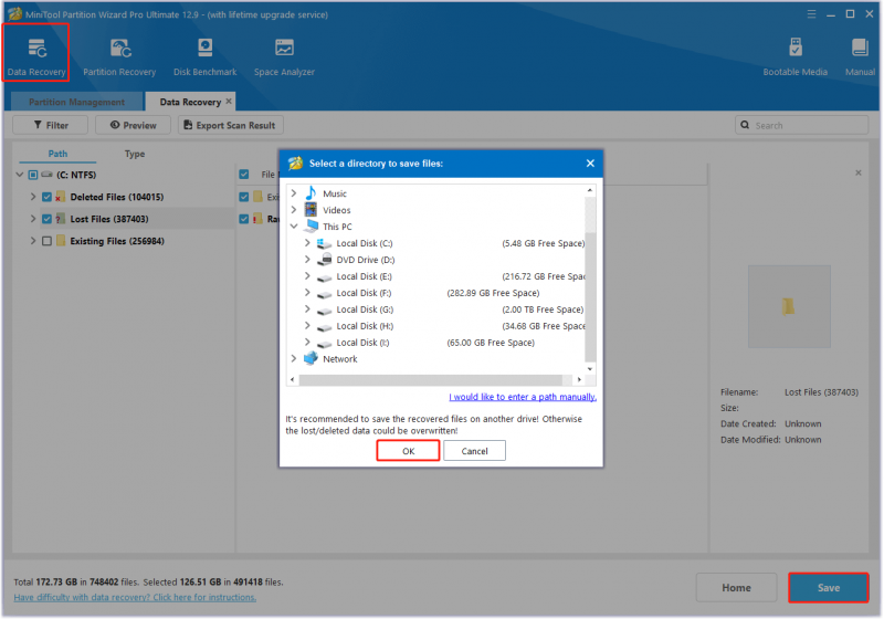   brug datagendannelsesfunktionen i denne side Partition Wizard