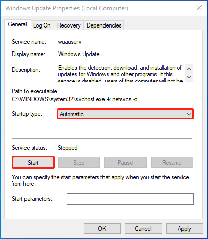   aktivere Windows Update-tjenesten