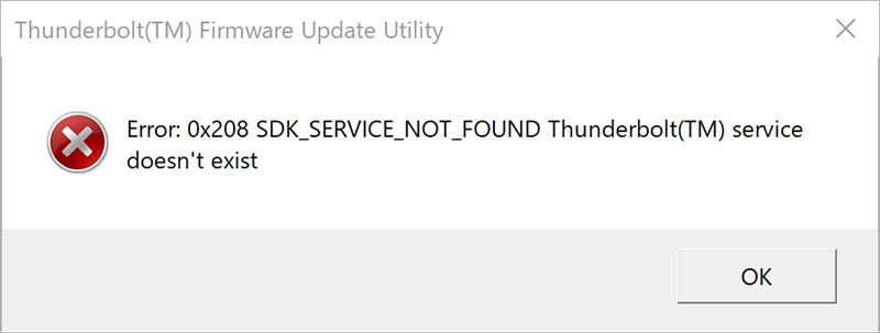   Thunderbolt-fout