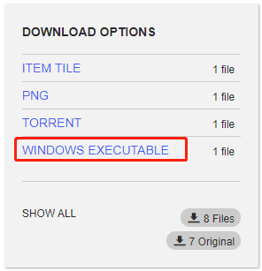 download het uitvoerbare bestand