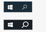   Het Windows Search-pictogram wordt groot