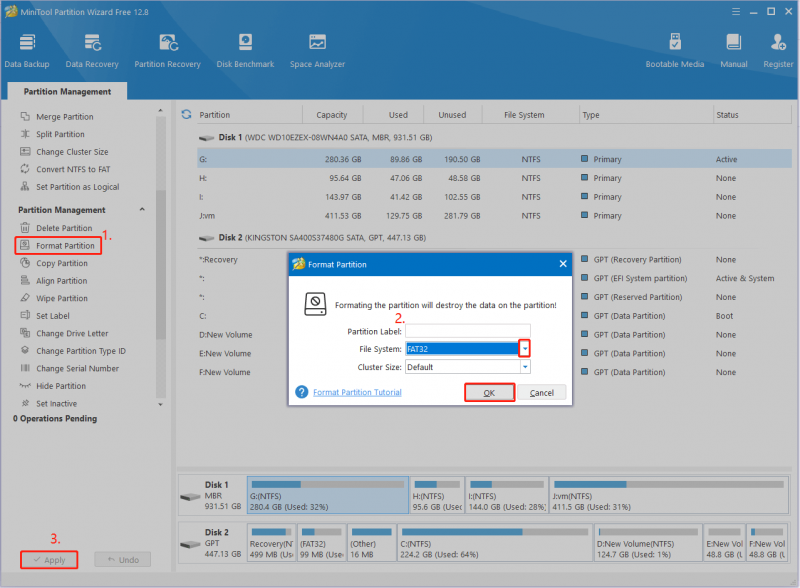   formattare una partizione utilizzando questo sito