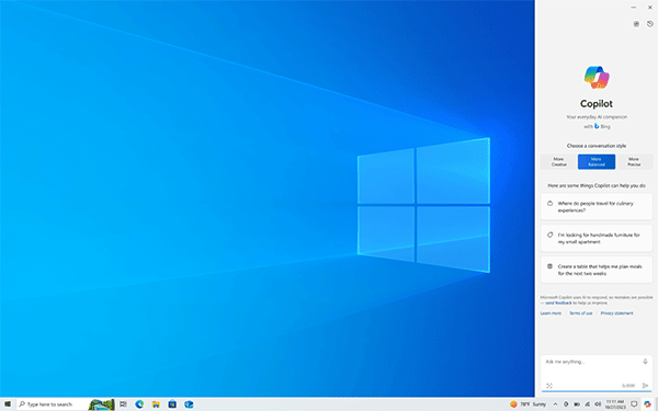   Copilota di Windows 10