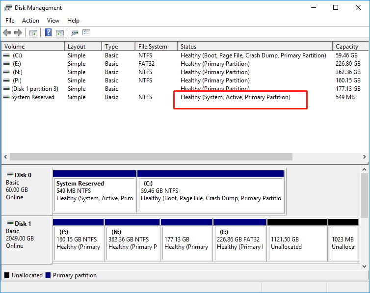 opstartpartitie in Windows