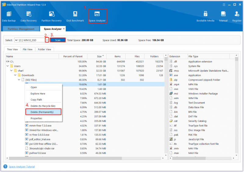   brug denne side Partition Wizard's Space Analyzer