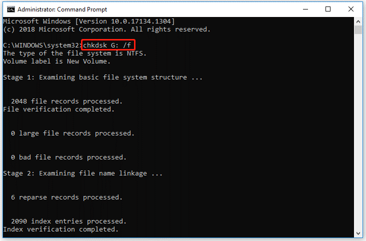   controllare gli errori del disco rigido utilizzando CHKDSK