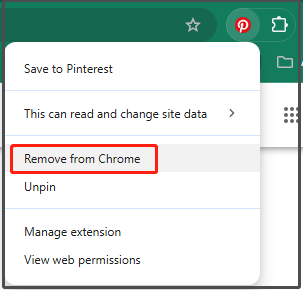   rimuovere l'estensione da Chrome