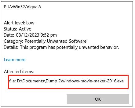   eliminare il file infetto dal virus in Esplora file
