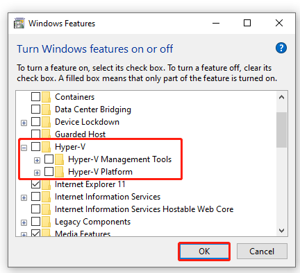   disabilitare Hyper V nella funzionalità Windows