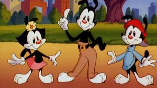 Yakko, Wakko ja Dot of the Animaniacs.
