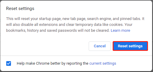   ripristinare le impostazioni su Google Chrome