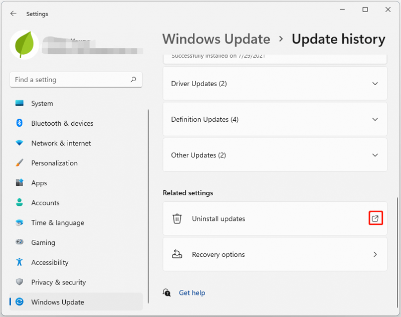Windows Güncellemelerini kaldırın