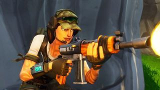 Ramirez tähtää uudessa Trailblazer-asussaan Fortnite Twitch Prime Pack #2:sta.