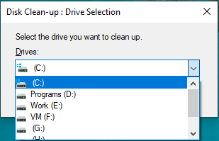 selecteer (C:)