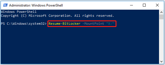   riprendere BitLocker tramite PowerShell