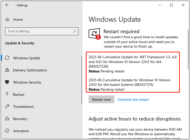   Windows opdatering