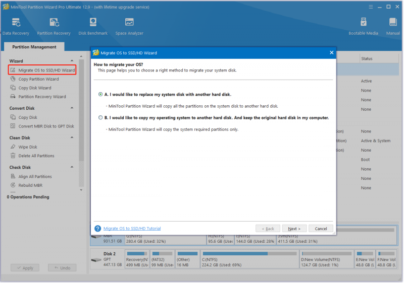 Partition Magic'i kullanarak işletim sistemini SSD'ye taşıyın