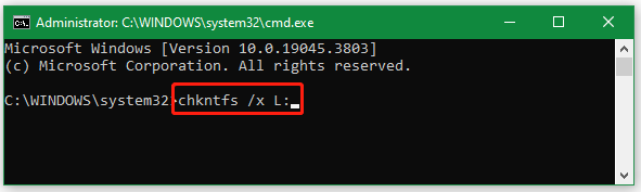   отменить CHKDSK с помощью CMD