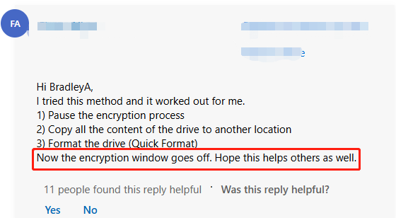   en brugerrapport fra Microsoft