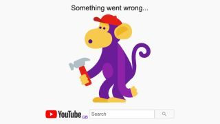 Messaggio di errore di YouTube down