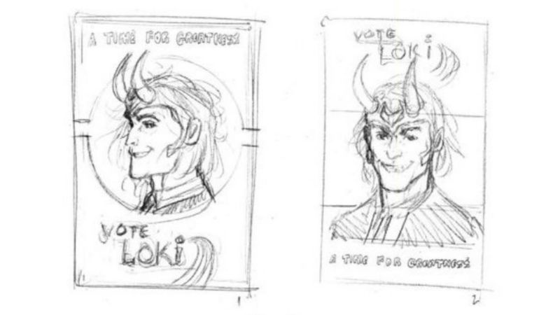 Stem Loki-schetsen