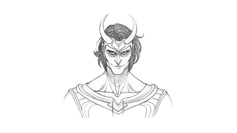Stem Loki-schetsen