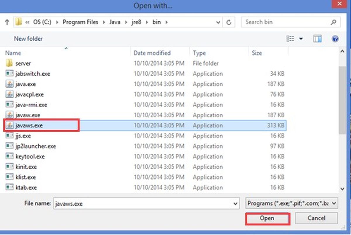 apri il file di destinazione