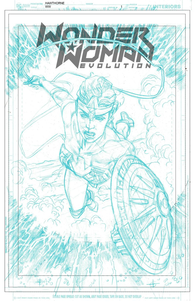 Wonder Woman: Evolution #1 -kansiprosessi