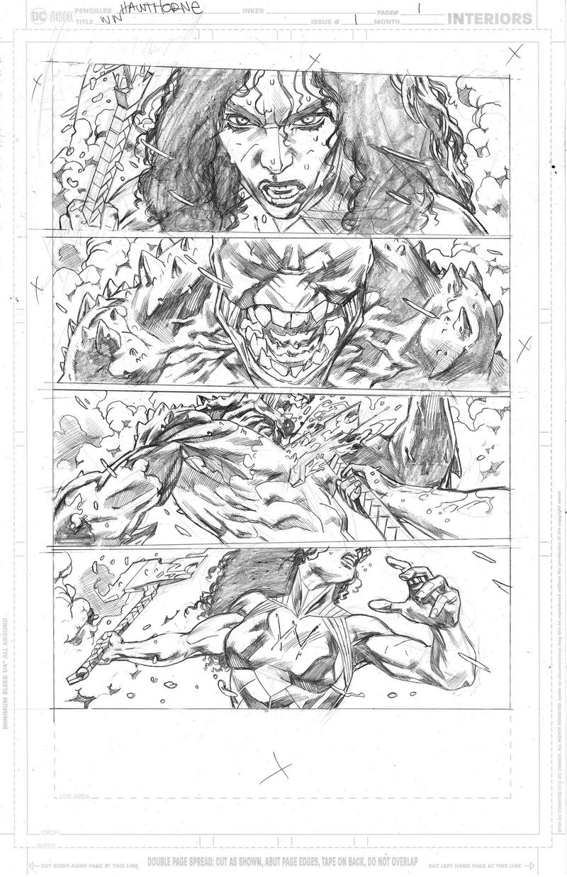 Wonder Woman: Evolution #1 sivu 1 prosessi