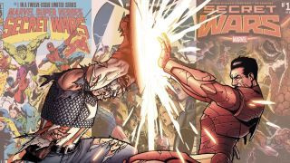 collage av bilder fra Marvel Comics-hendelseshistorier