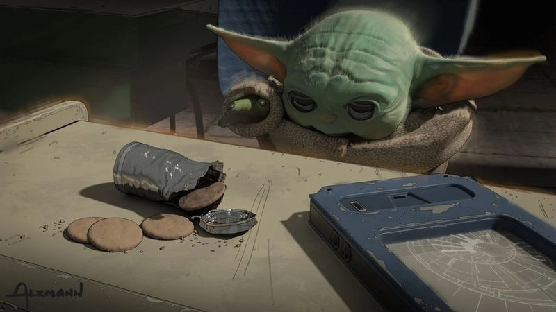 Mandalorian Baby Yoda macarons