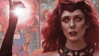 collage di immagini di Wanda Maximoff da fumetti e TV