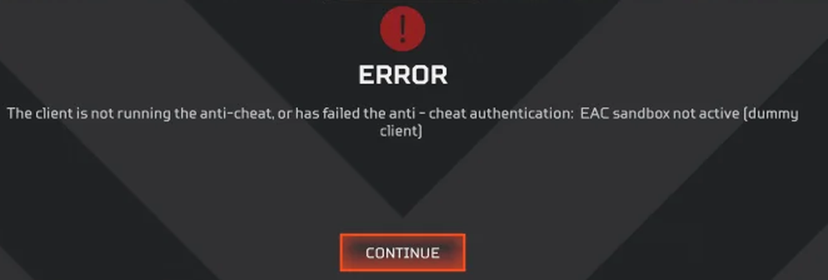 Errore di Apex Legends Anti cheat